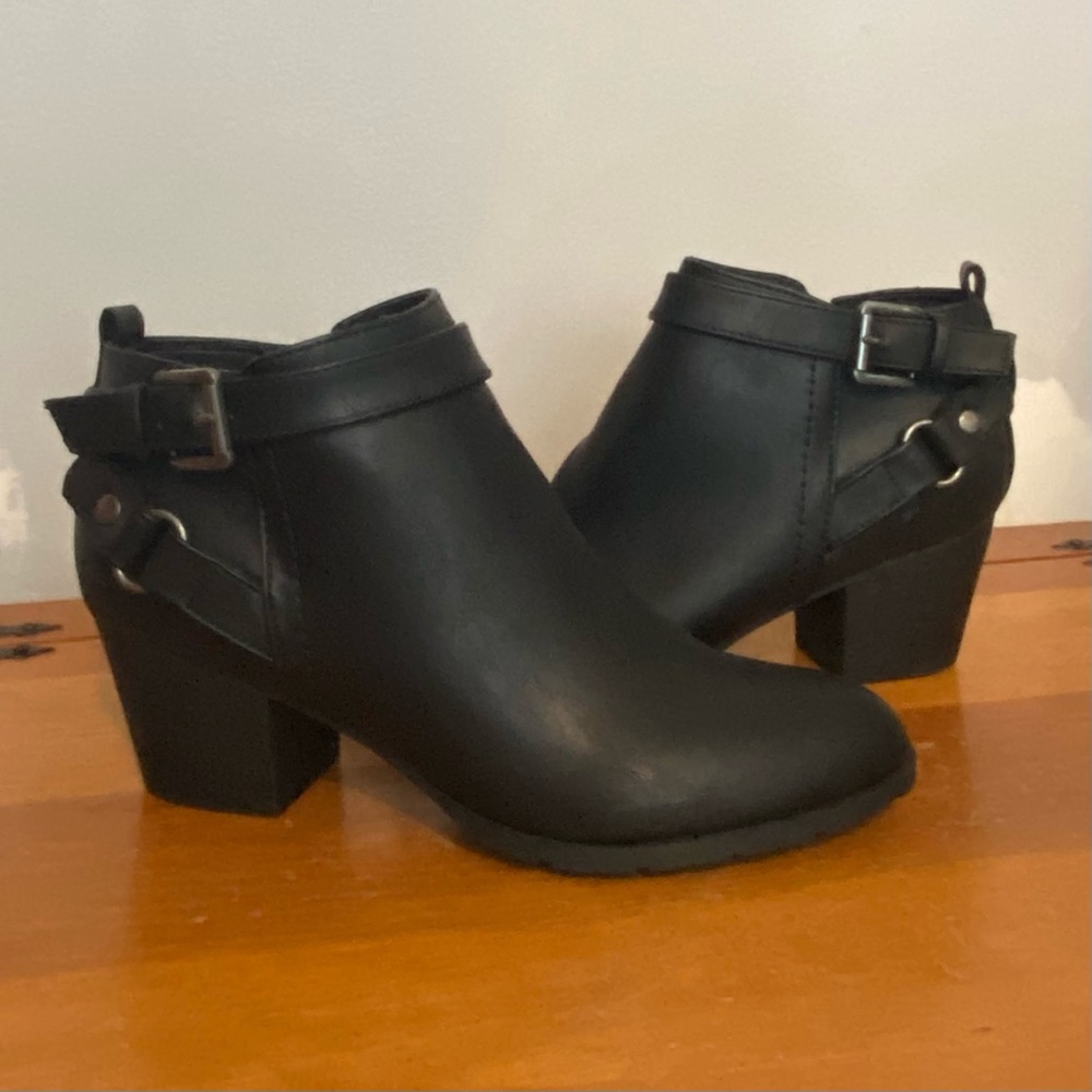 Indigo Black Ankle Booties